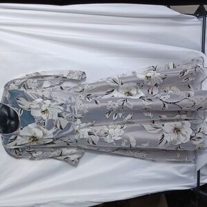 Tendency Midi dress with elbow length sheer sleeves, sz M(8), lined, MOB, MOG